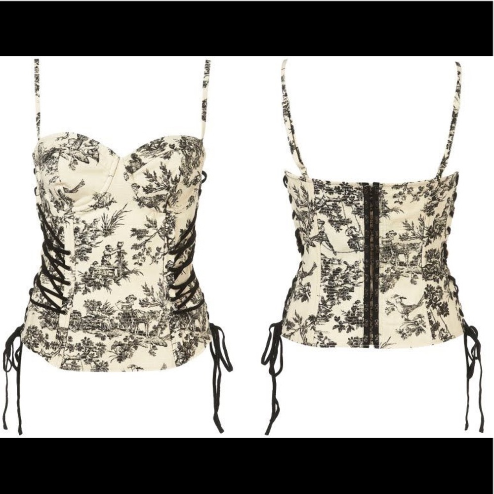 Topshop Toile Du Jour Cup Corset as seen on Katherine Pierce Vampire Diaries